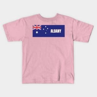 Albany City in Australian Flag Kids T-Shirt